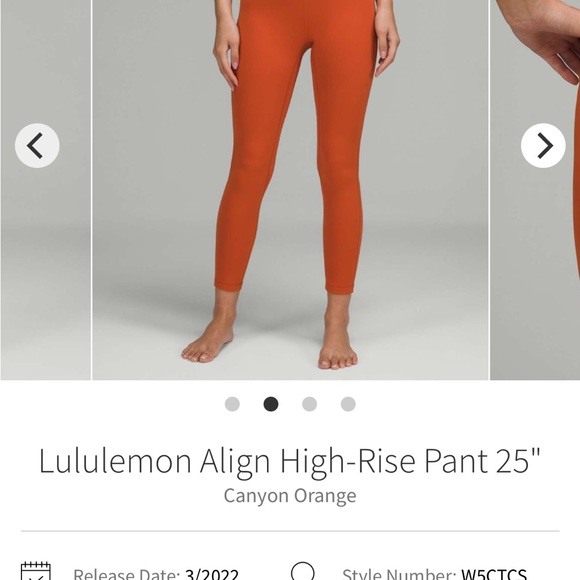 Lululemon Canyon Orange Align Pants